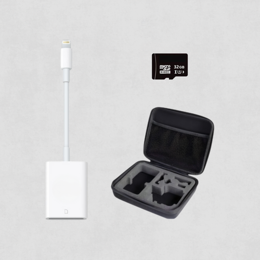 Clicksy™ | Snap'd Bundle (Mobile Adapter + 32 GB SD Card + Travel Bag)