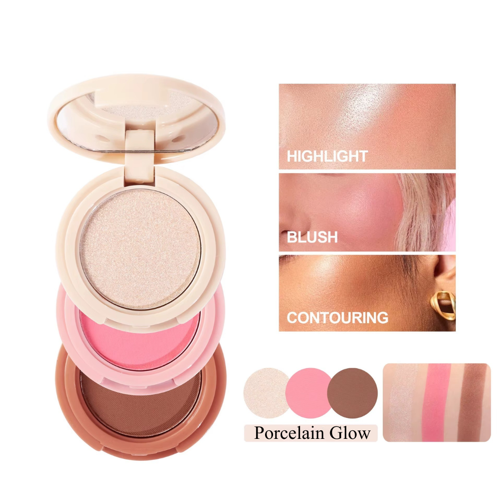 Trilusse™ | 3-in-1 Stackable Makeup Set